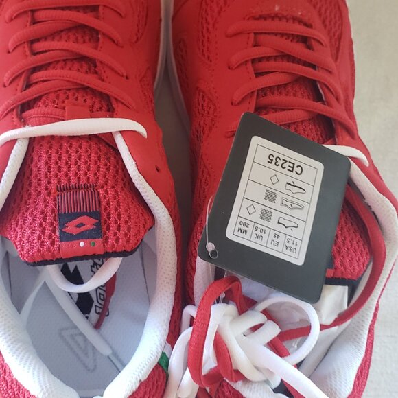 New Lotto Red and White Sneakers. Men 11,5 - Picture 6 of 9